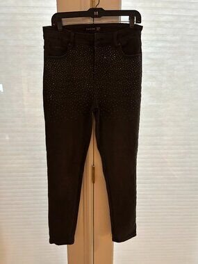 One 5 One Black Jeans with Rhinestones- Size 8